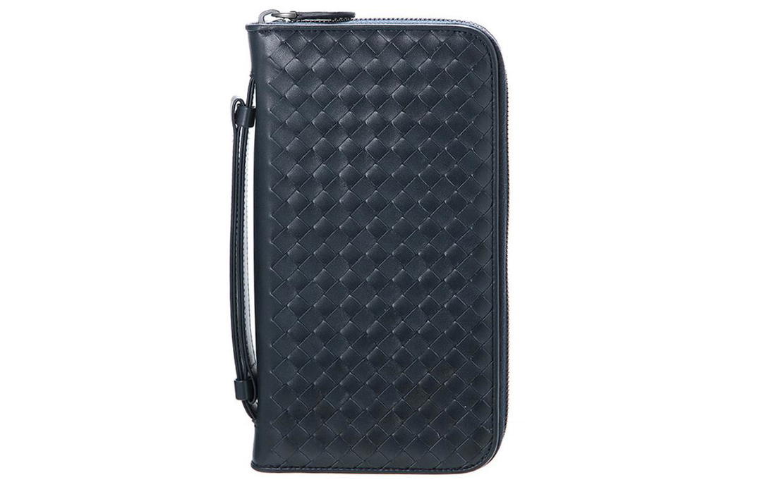 Bottega Veneta Bottega Veneta Cow Leather Clutch Men's Dark Blue
