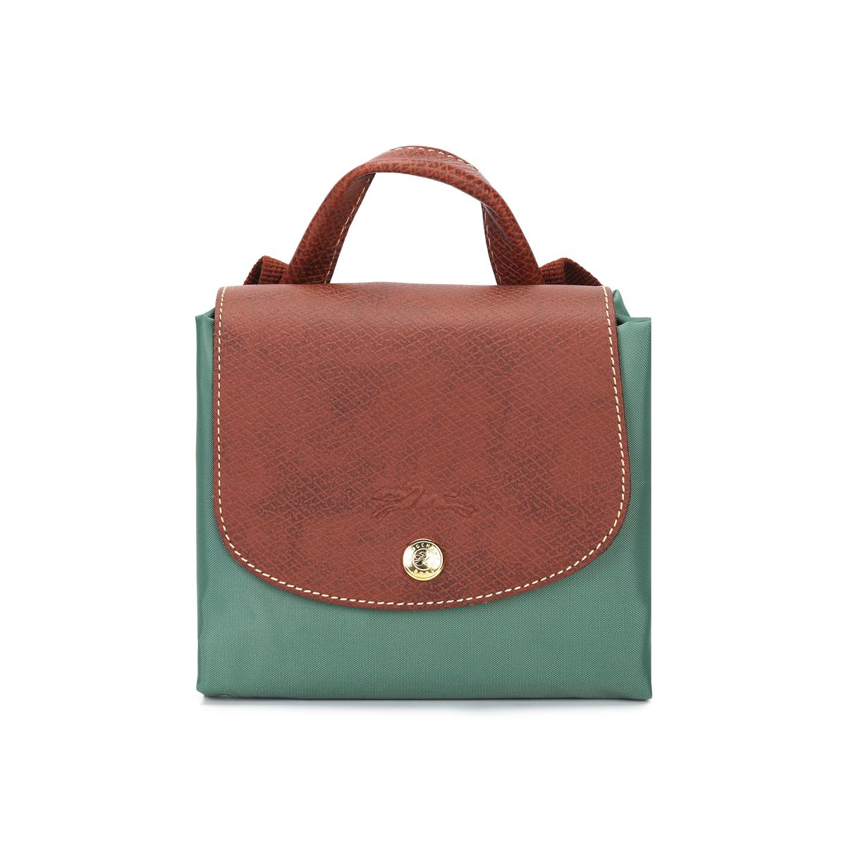 Longchamp Longchamp Le Pliage Canvas Backpack Medium Size Women's Sage Green