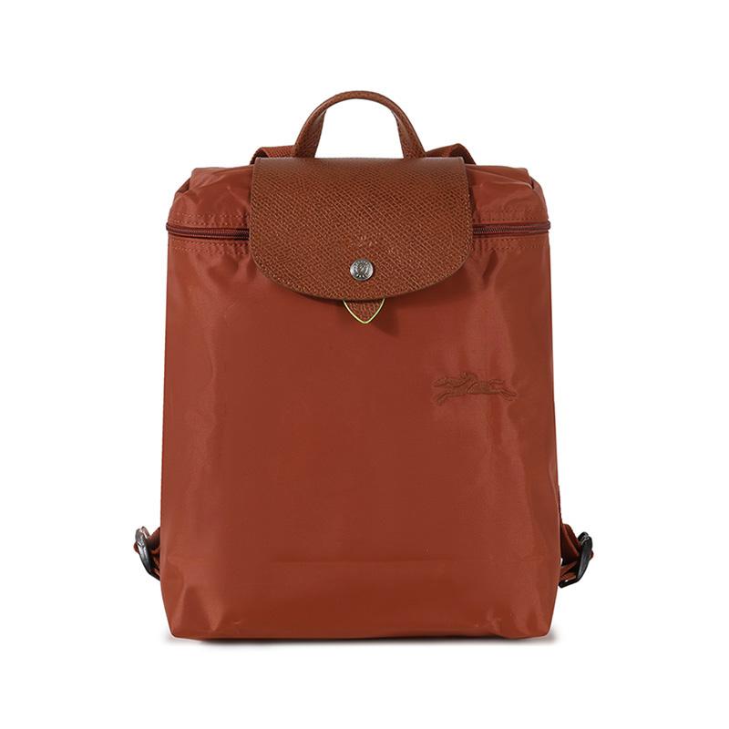 Longchamp Longchamp Le Pliage Green Recycled Canvas Backpack Women's Chestnut