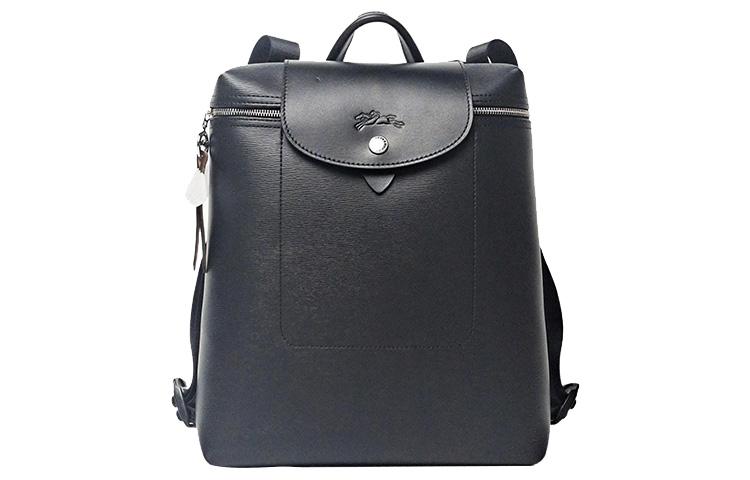 Longchamp Longchamp Le Pliage Canvas With Leather Trim Backpack Medium Size Unisex Black