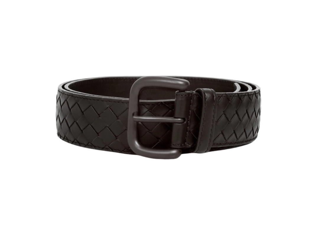 Bottega Veneta Bottega Veneta Intrecciato Belt In Black