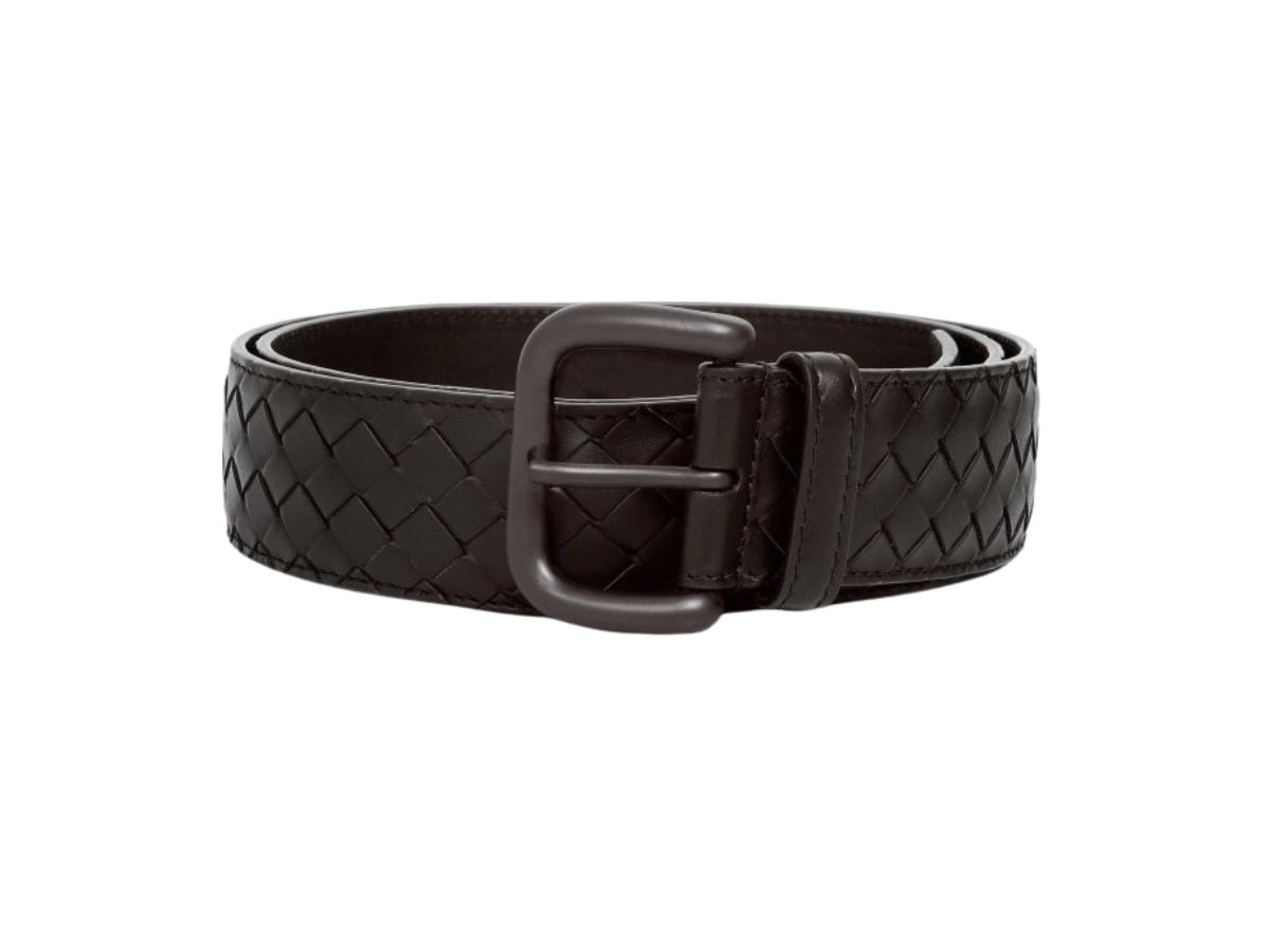 Bottega Veneta Bottega Veneta Intrecciato Belt In Black
