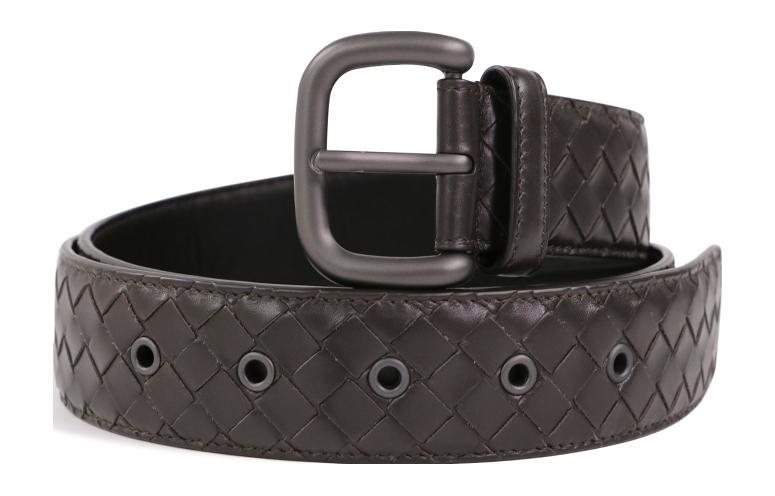 Bottega Veneta Bottega Veneta Metal Pin Buckle Leather Belts Unisex Burgundy 4cm
