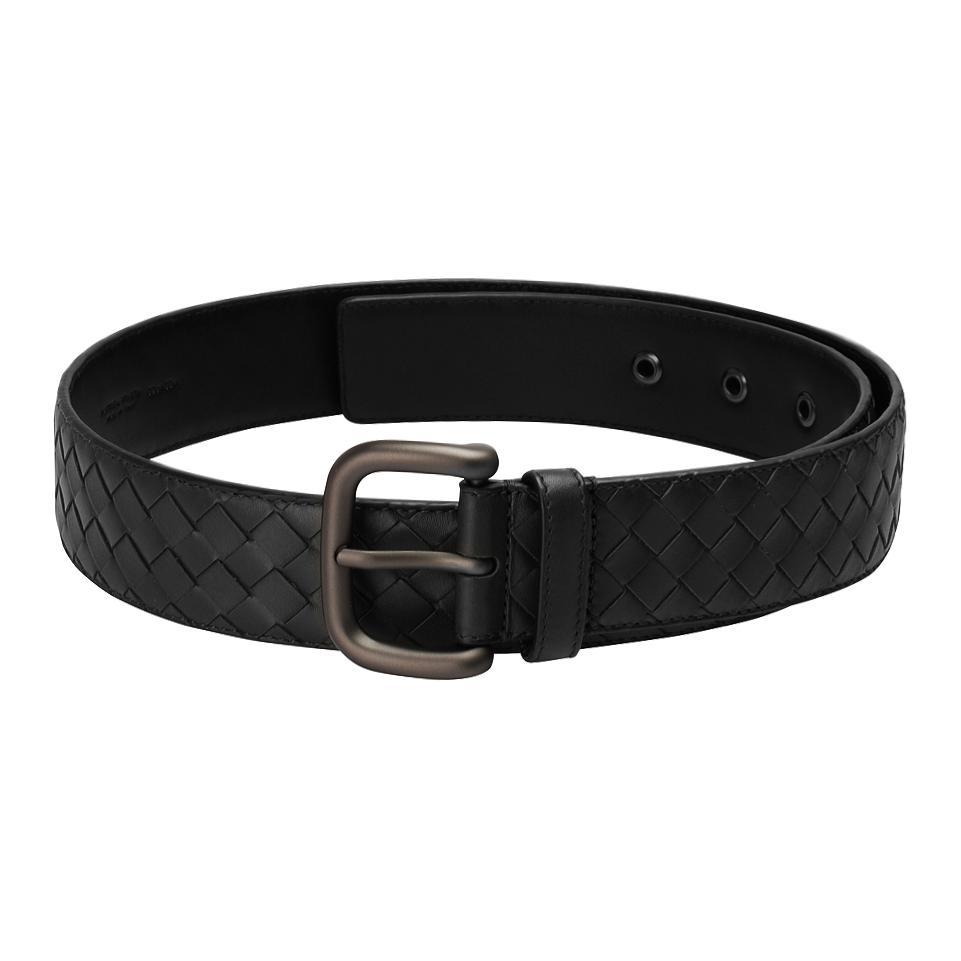 Bottega Veneta Bottega Veneta Leather Belts Men's Black Width 4cm