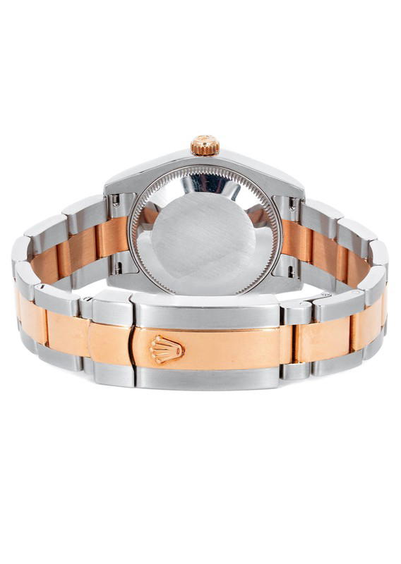Rolex Rolex Datejust 31 MM Oyster Band 18K Gold Steel x None None Rose Gold Smooth White Roman - view 2