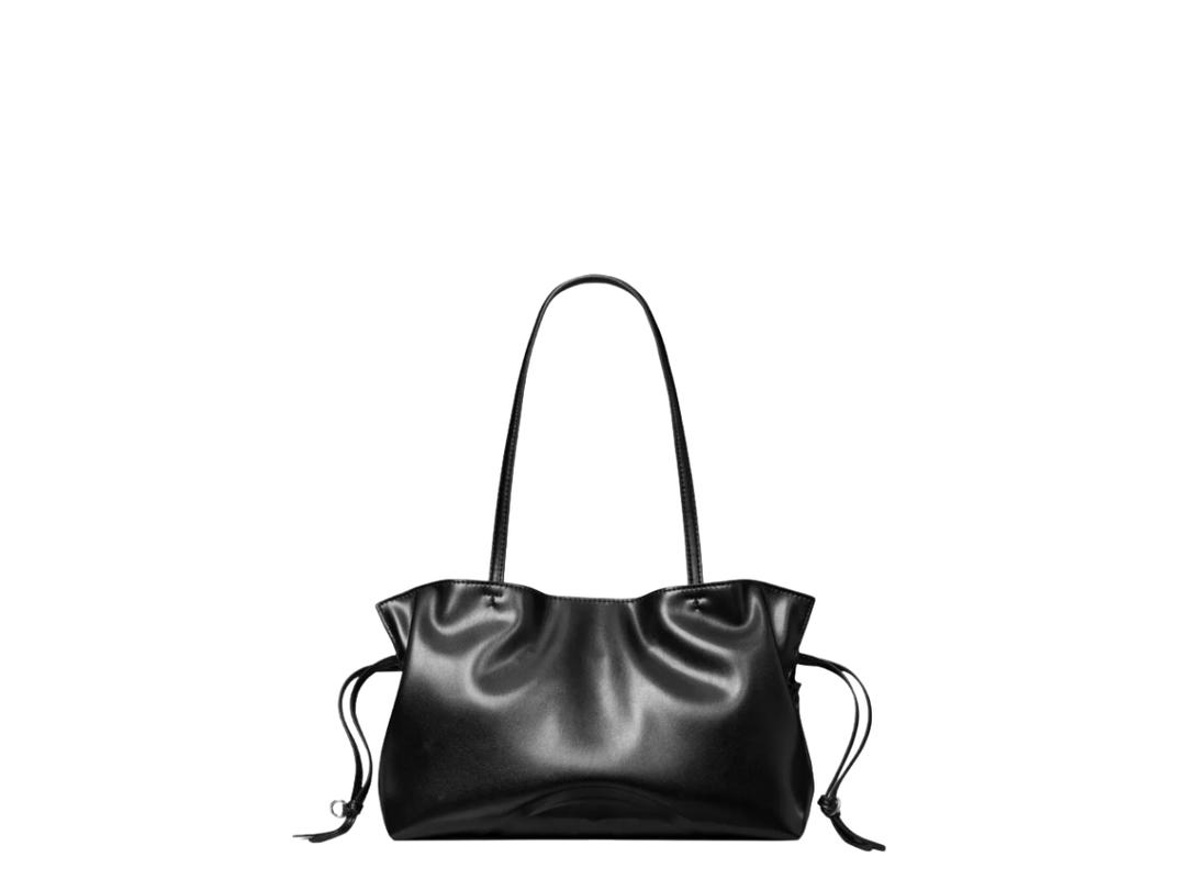 Tory Burch Tory Burch Ella Recycled Drawstring Small Tote Black