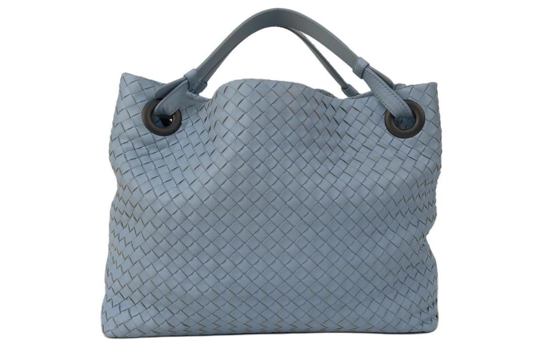 Bottega Veneta Bottega Veneta Sheepskin Handbag Shoulder Bag Medium Size Women's Blue