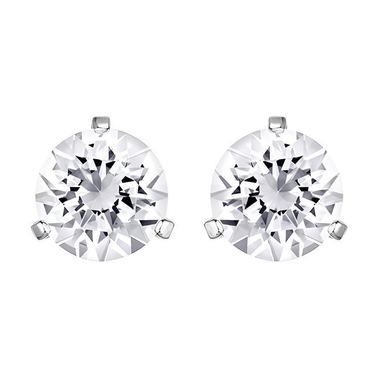 Swarovski Swarovski Element Stud Earrings Women's White Gold Plated Color