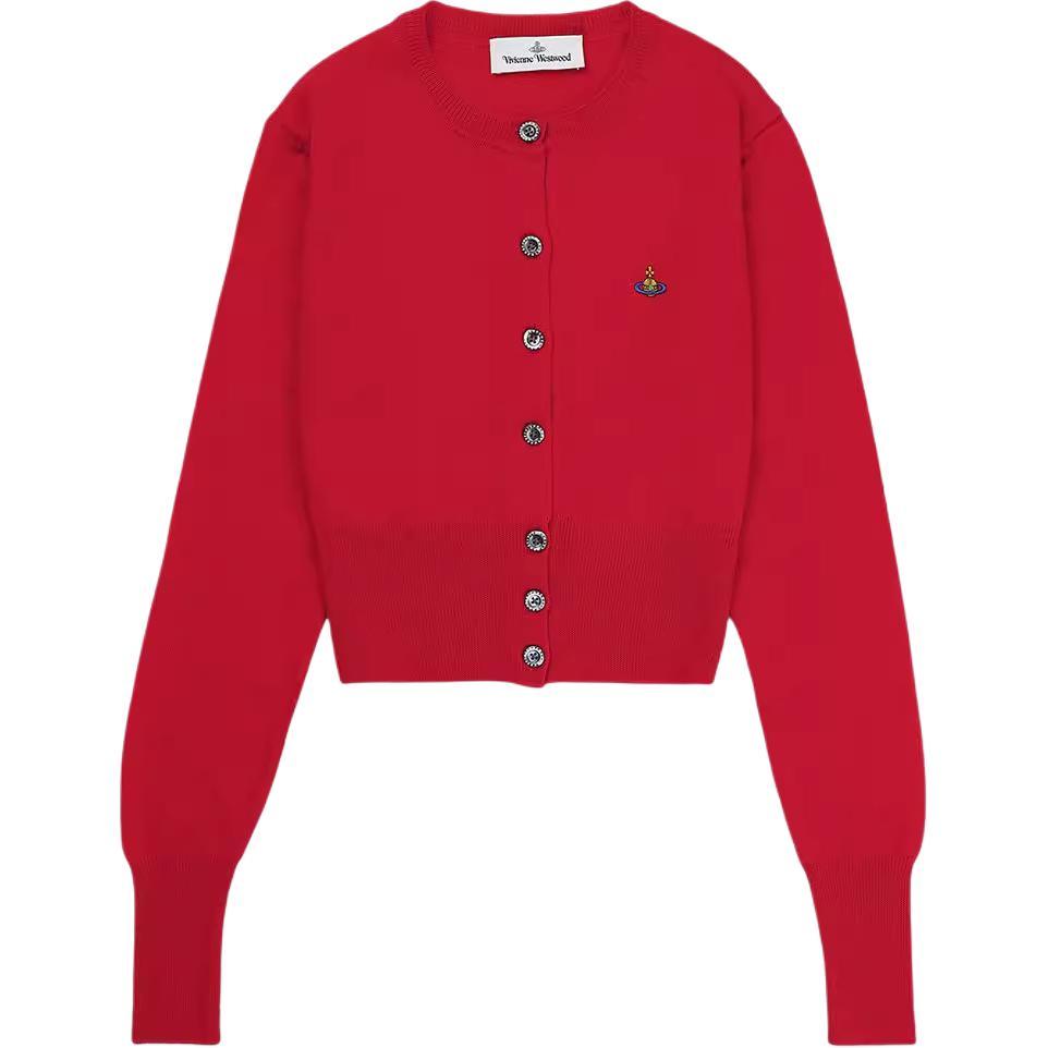 Vivienne Westwood Vivienne Westwood Orb Embroidered Cropped Cardigan