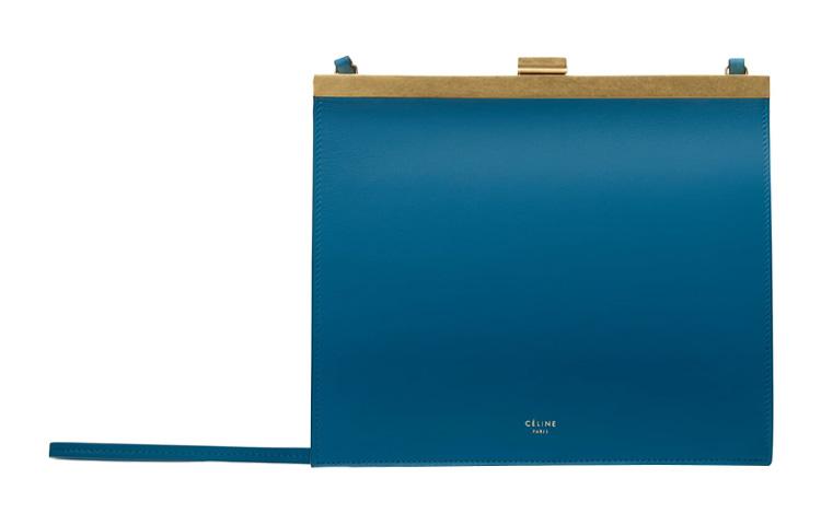 Celine Celine Clasp Natural Calfskin Shoulder Bag Crossbody Bag Mini Women's Water Duck Blue