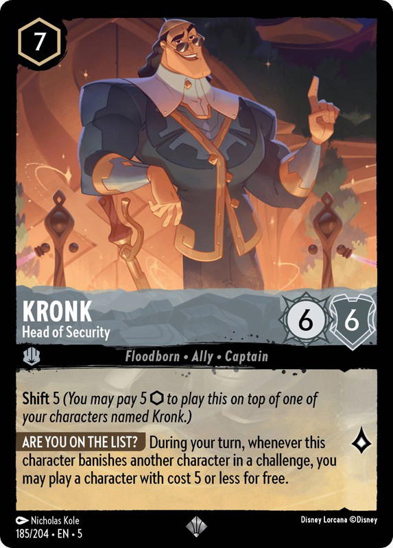 Disney Lorcana Disney Lorcana Kronk Head of Security SR [185/204] Shimmering Skies (EN)