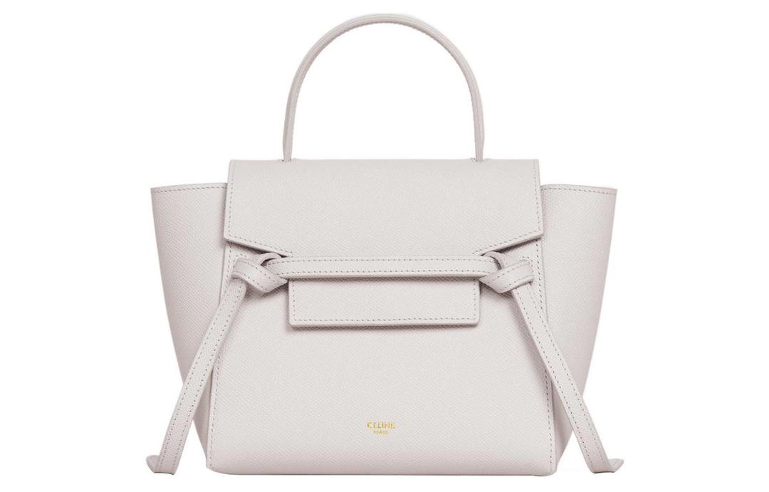Celine Celine Grained Calfskin Catfish Bag Fanny Pack Handbag Shoulder Bag Crossbody Bag Women's White