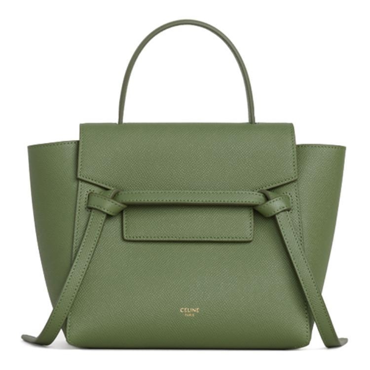 Celine Celine Calfskin Handbag Shoulder Bag Crossbody Bag Women's Candy Color/Matcha Green