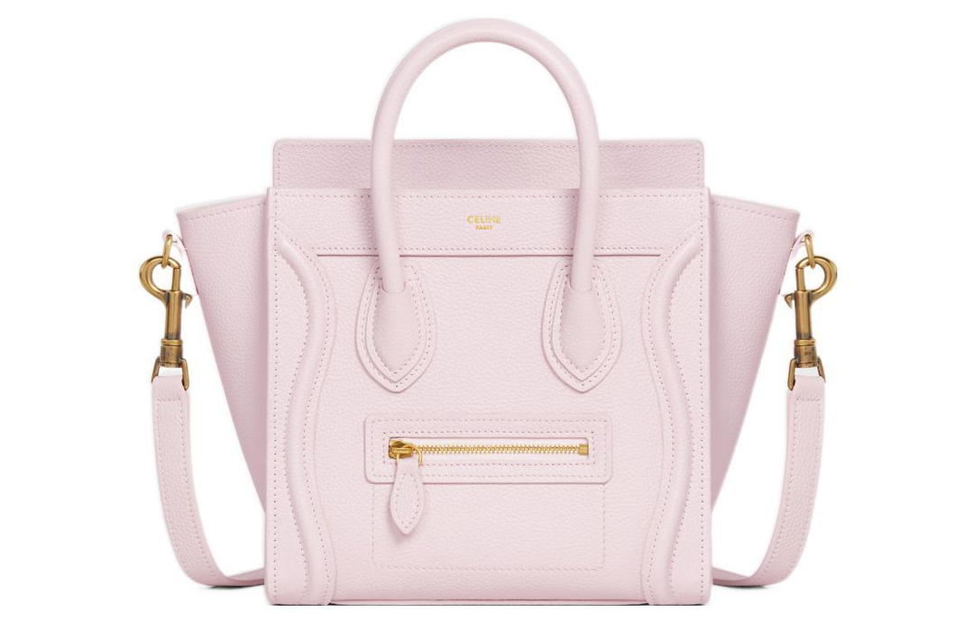 Celine Celine Luggage Drumhead Calfskin Smile Bag Shoulder Bag Crossbody Bag Handbag Extra Mini Women's Pink