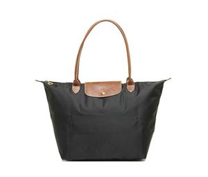 Buy Longchamp Le Pliage Canvas With Leather Canvas Bag Totes Shopping Bag One Shoulder Handbags Large Size Women's Black at Sasom – Authentic and Ready to Ship
