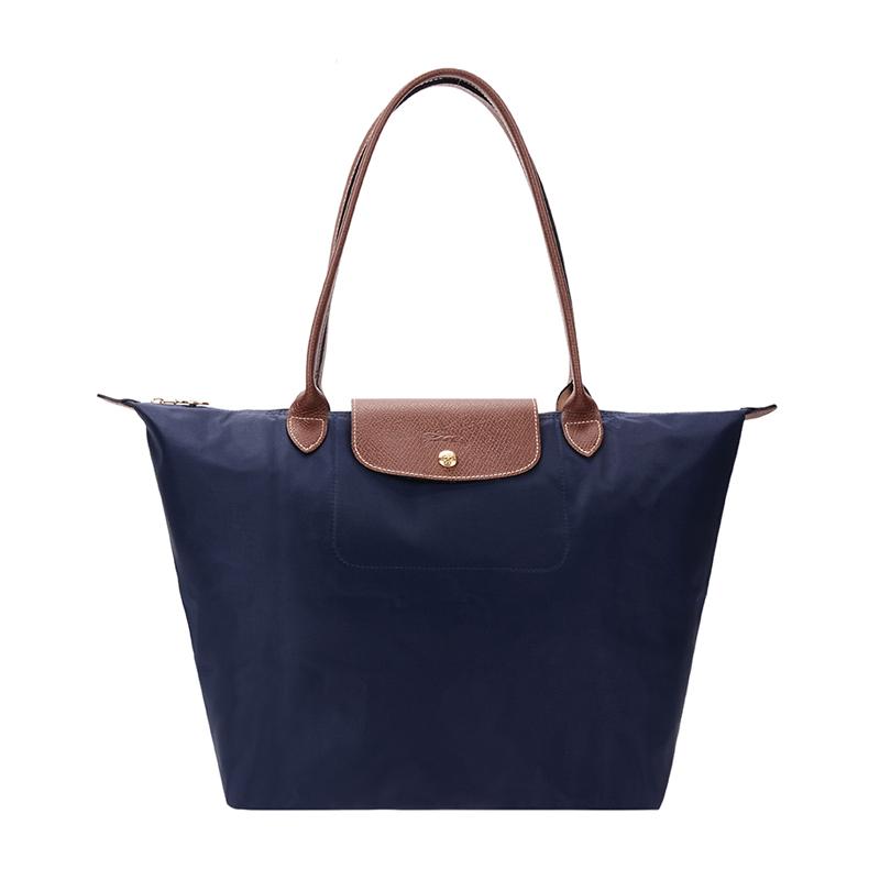 Longchamp Longchamp Le Pliage Fabric Shopping Bag Dumpling One Shoulder Handbag Large Size Women's Navy