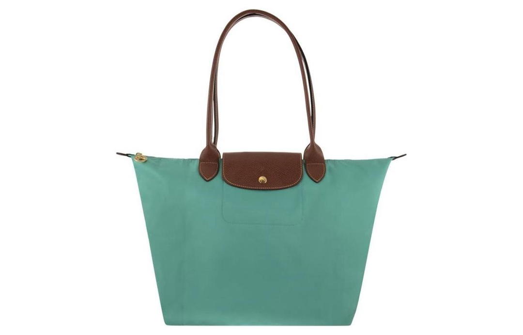 Longchamp Longchamp Cow Leather Trim Dumpling Bag Handbag Shoulder Bag Women's Blue