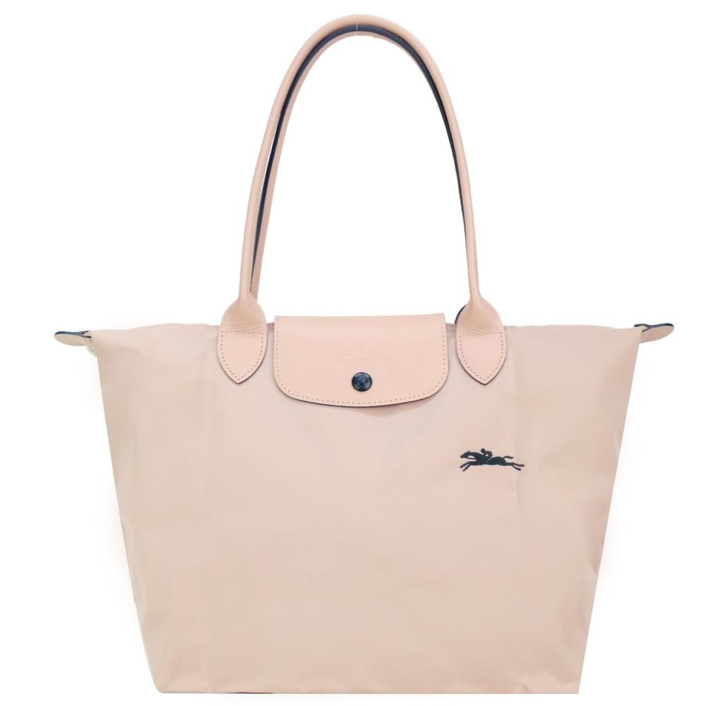Longchamp Longchamp Le Pliage Club Canvas With Leather Canvas Bag Totes Tote Bag Handbag Shoulder Bag Women's Light Pink
