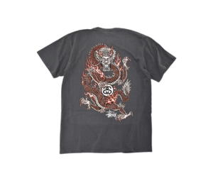 Stussy Stussy Fire Dragon Pigment Dyed T-Shirt Black - view 2