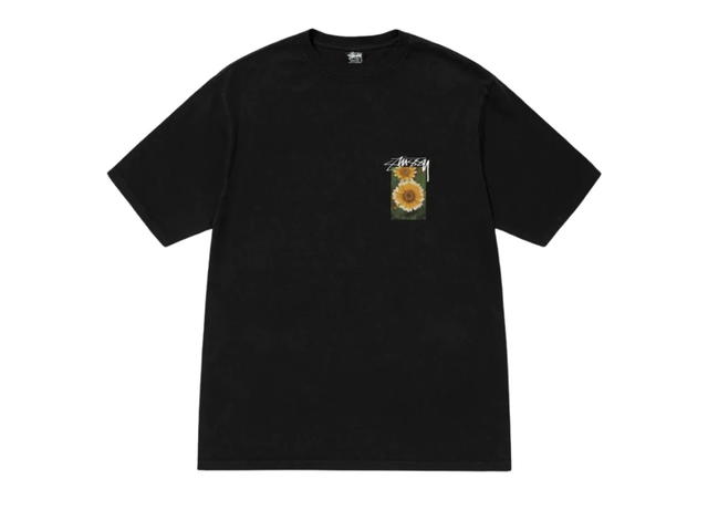Stussy Stussy Flower Grid Pigment Dyed T-Shirt Black - view 2