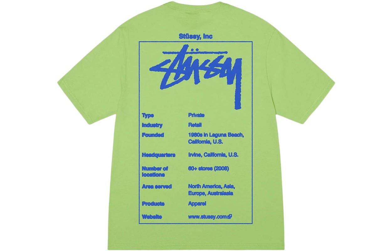 Stussy Stussy Wiki Tee - Green