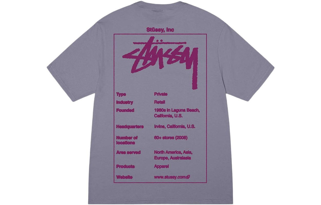 Stussy Stussy Wiki Tee - Purple