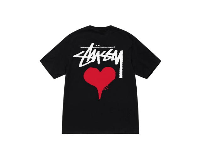 Stussy Stussy Stock Heart T-Shirt Black - view 1