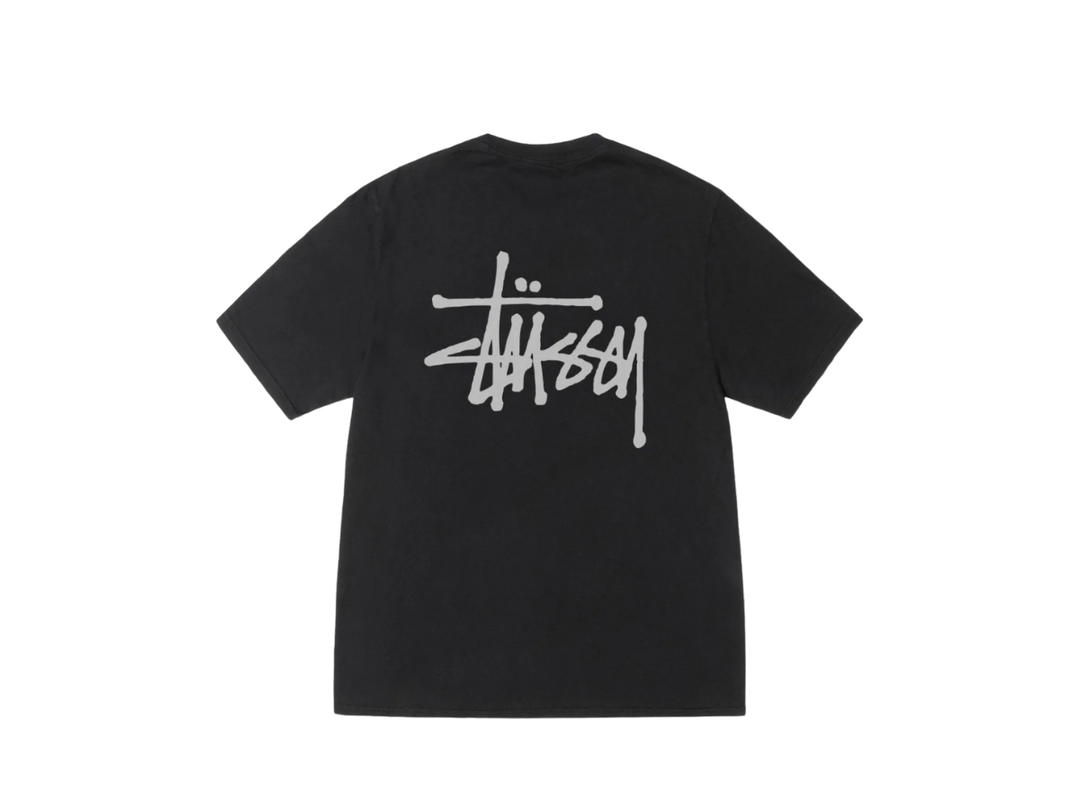 Stussy Stussy Basic Stüssy Tee Pigment Dyed Black And White