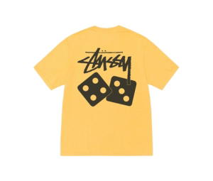 Buy Stussy Dice Tee Pigment Dyed Yellow at Sasom – Authentic and Ready to Ship