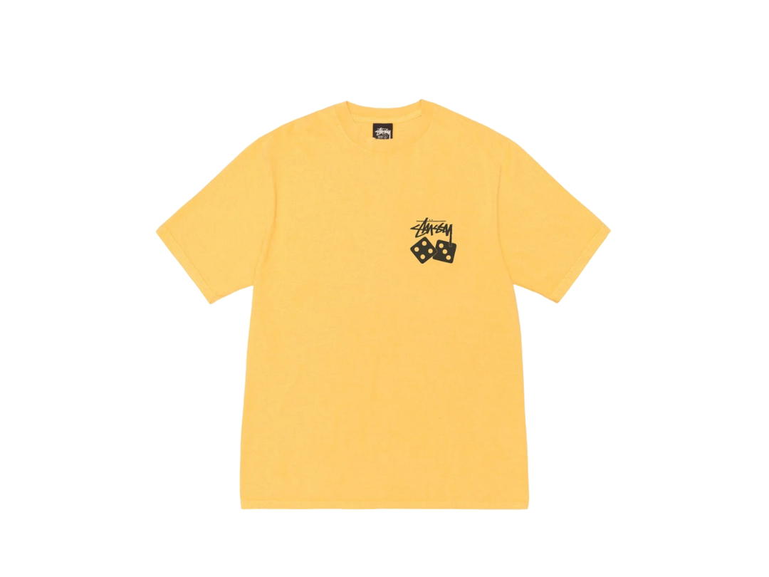 Stussy Stussy Dice Tee Pigment Dyed Yellow