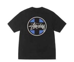 Buy Stussy Cross Dot Tee Pigment Dyed Black at Sasom – Authentic and Ready to Ship