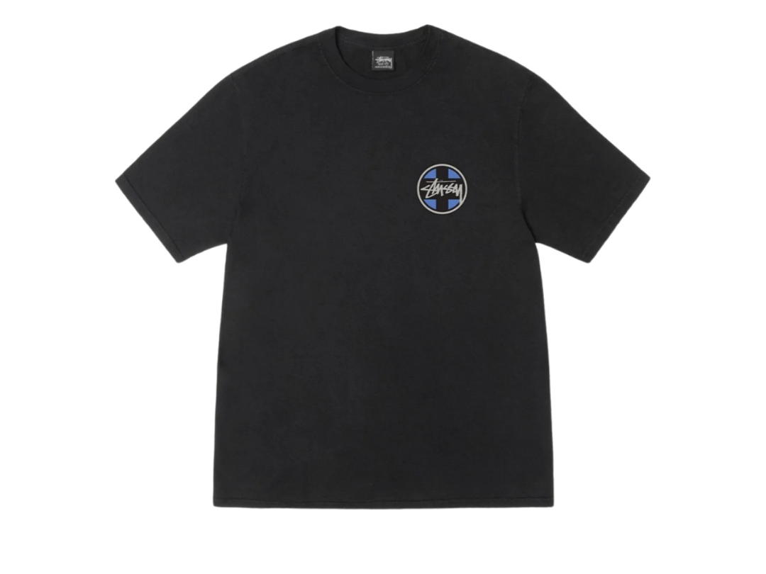 Stussy Stussy Cross Dot Tee Pigment Dyed Black