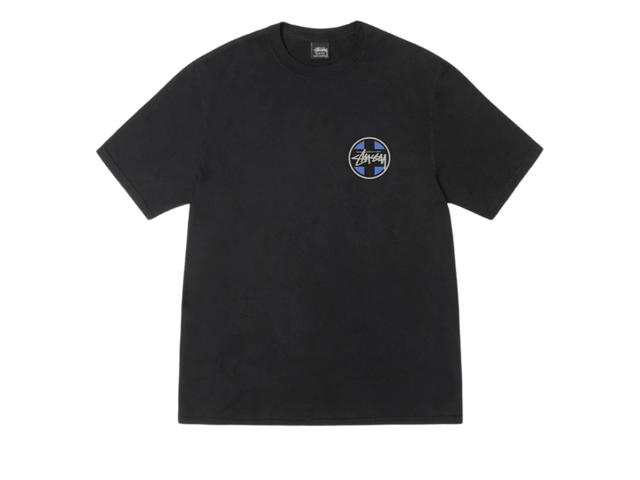 Stussy Stussy Cross Dot Tee Pigment Dyed Black - view 1