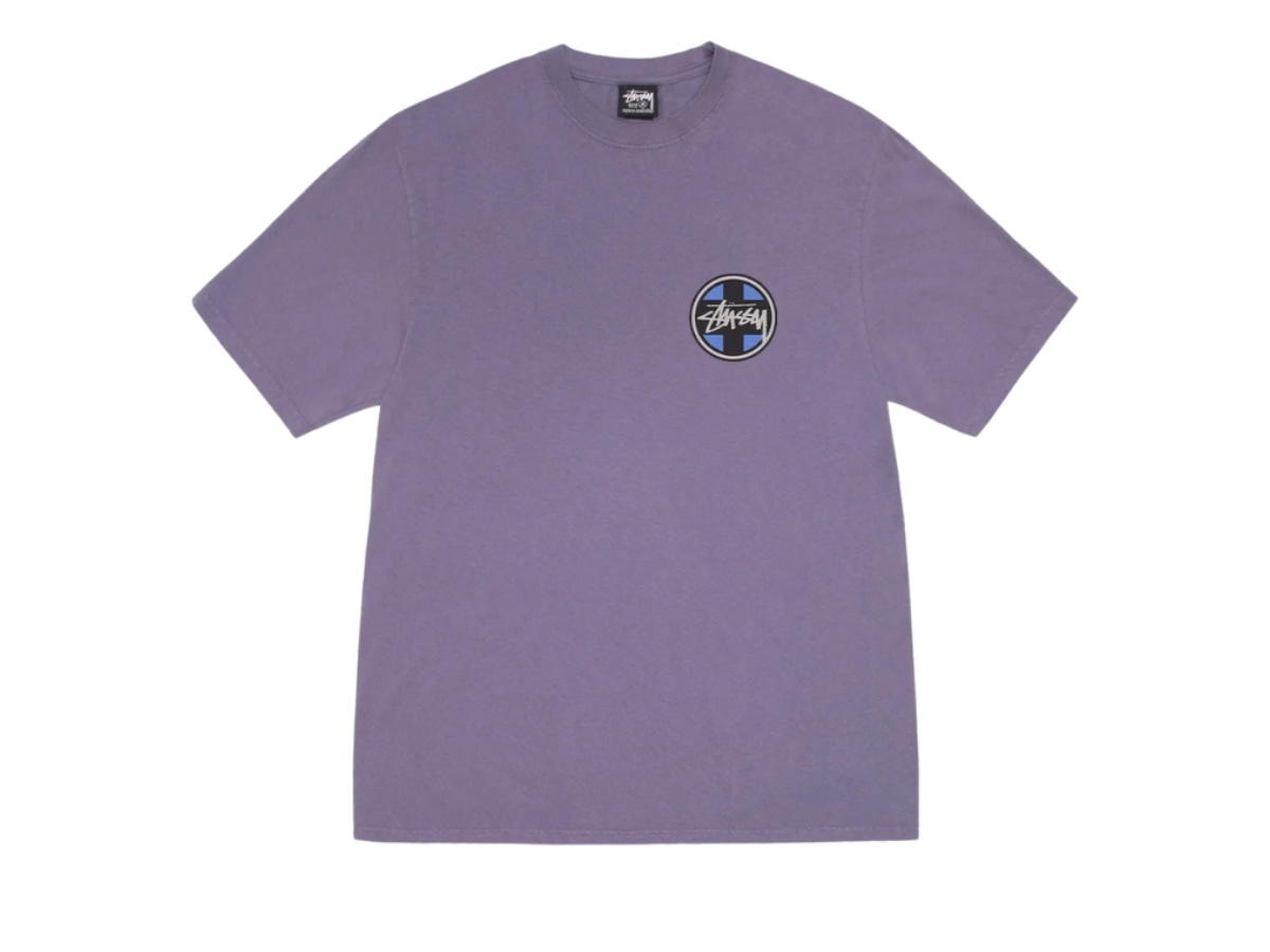 Stussy Stussy Cross Dot Tee Pigment Dyed Grape