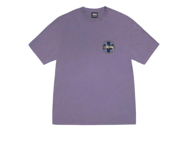 Stussy Stussy Cross Dot Tee Pigment Dyed Grape - view 1