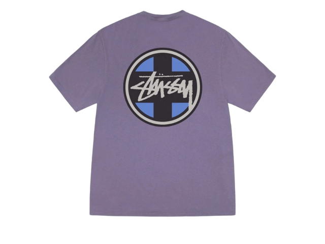 Stussy Stussy Cross Dot Tee Pigment Dyed Grape - view 2