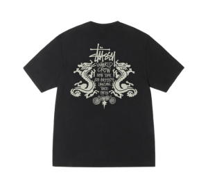 Buy Stussy Double Dragon Tee Pigment Dyed Black at Sasom – Authentic and Ready to Ship