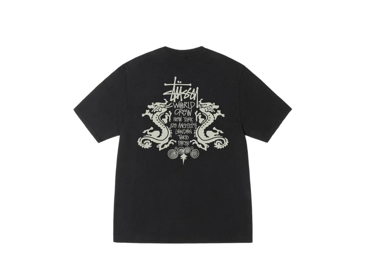 Stussy Stussy Double Dragon Tee Pigment Dyed Black