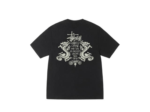 Stussy Stussy Double Dragon Tee Pigment Dyed Black - view 1