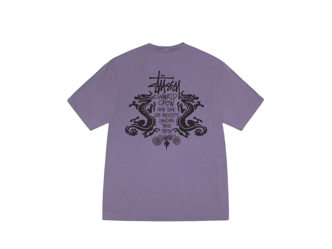 Stussy Stussy Double Dragon Tee Pigment Dyed Grape