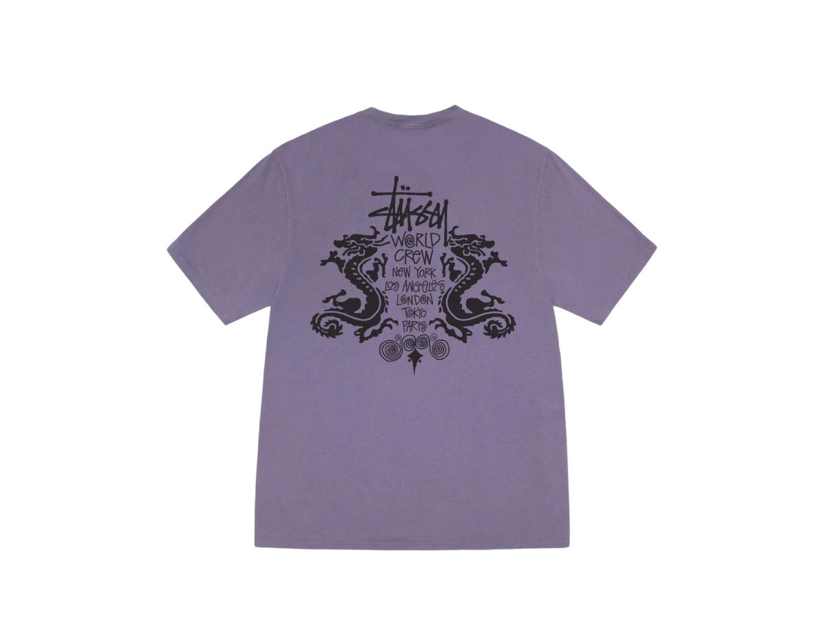 Stussy Stussy Double Dragon Tee Pigment Dyed Grape