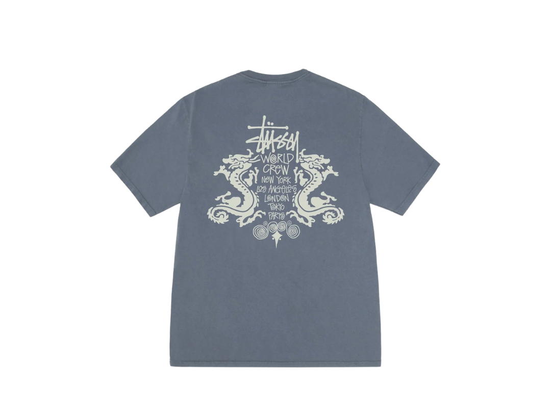 Stussy Stussy Double Dragon Tee Pigment Dyed Navy