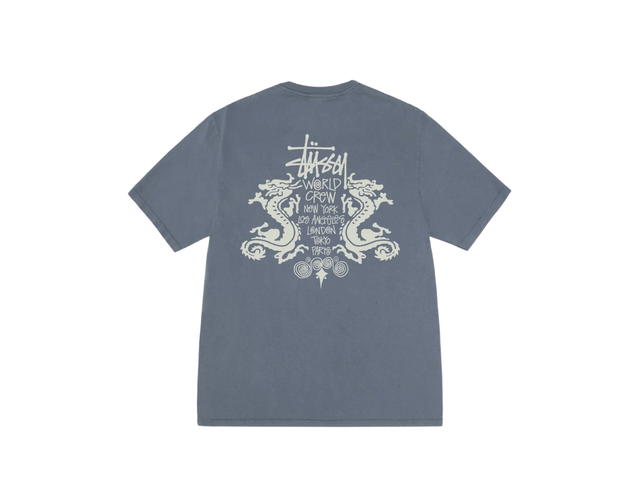 Stussy Stussy Double Dragon Tee Pigment Dyed Navy - view 1