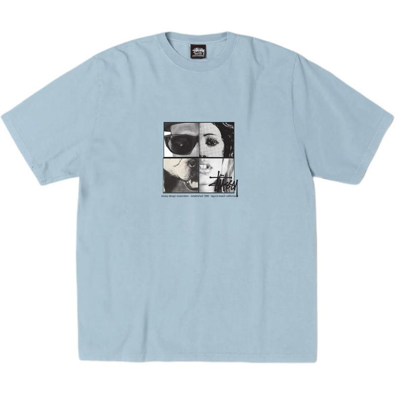 Stussy Stussy PERSONALITIES TEE - Stone Blue