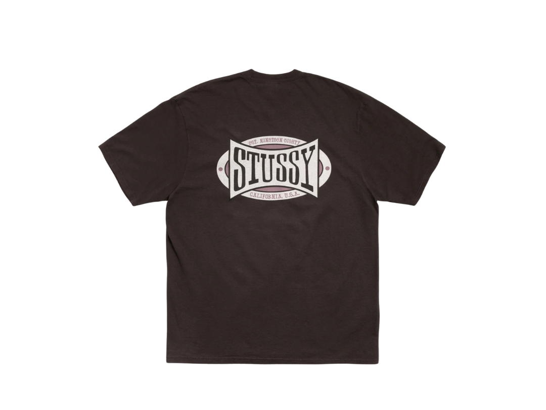 Stussy Stussy Champion Oval Tee Pigment Dyed Faded Black