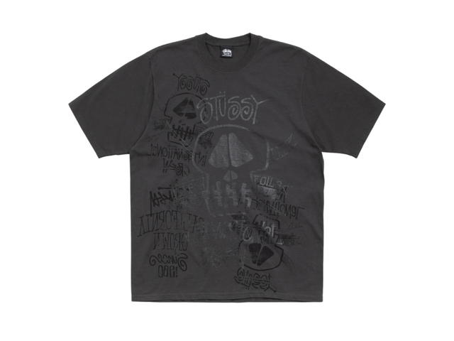 Stussy Stussy Skulls Tee Pigment Dyed Faded Black - view 1