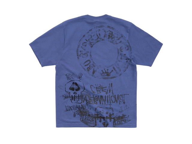 Stussy Stussy Skulls Tee Pigment Dyed Indigo - view 2