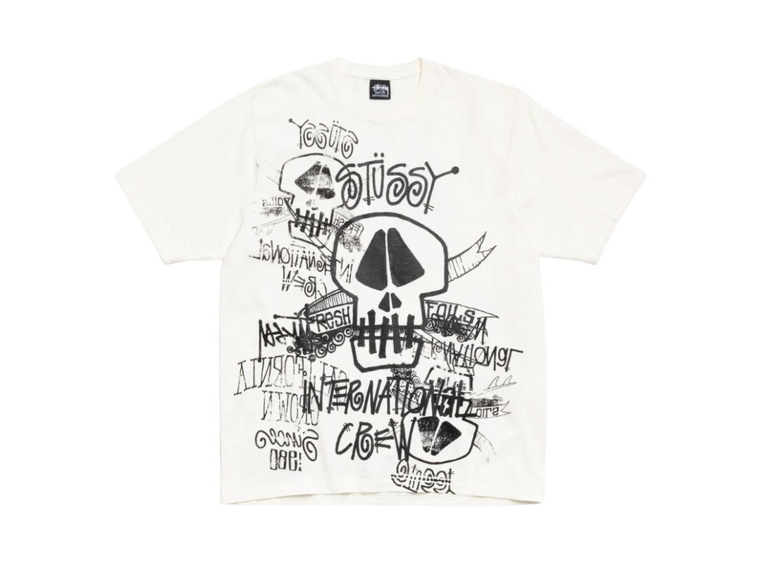 Stussy Stussy Skulls Tee Pigment Dyed Natural