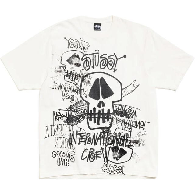 Stussy Stussy SKULLS TEE PIGMENT DYED - Natural - view 1
