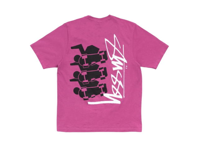 Stussy Stussy Skate Stack Tee Pigment Dyed Berry - view 1